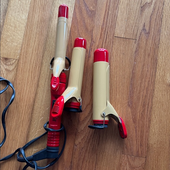 CHI Red and Tan Curling Iron - Picture 2 of 3